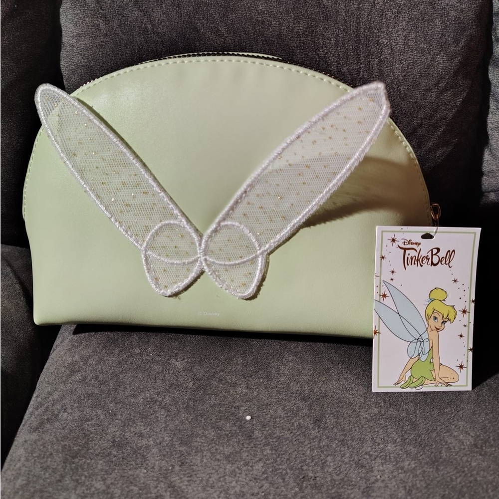 Disney Tinker Bell Green and Gold Pouch